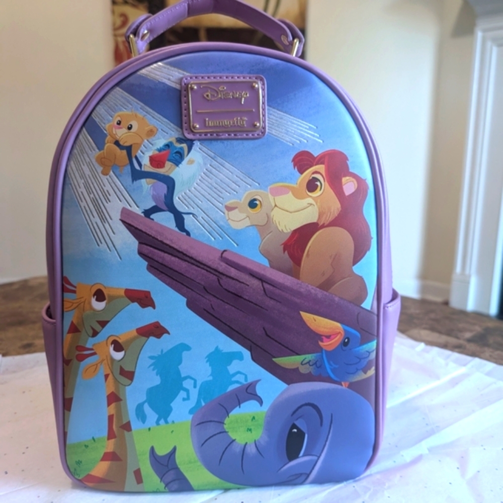 💜💜Loungefly Disney The Lion King Pride Rock Rafiki & Simba Mini Backpack